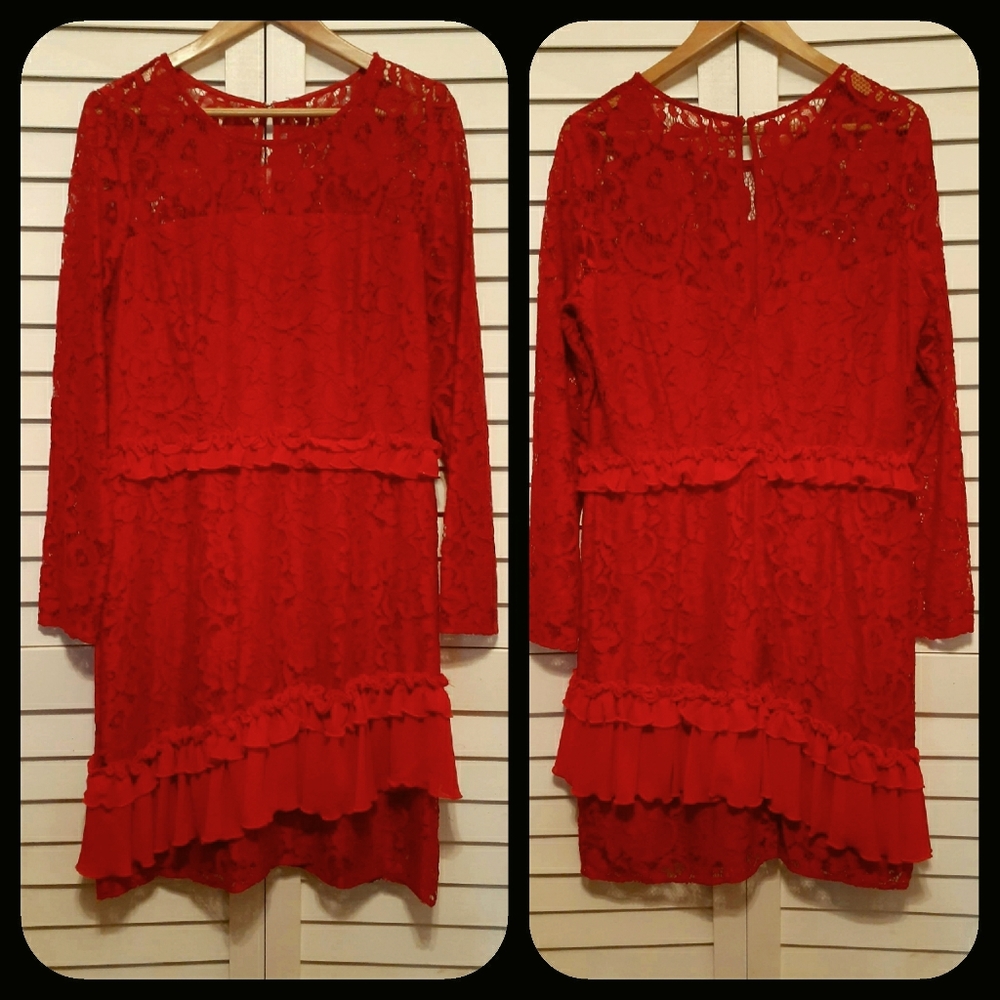 🌸❣️GORGEOUS! RED Lace Dress. NWOT ❣️🌸